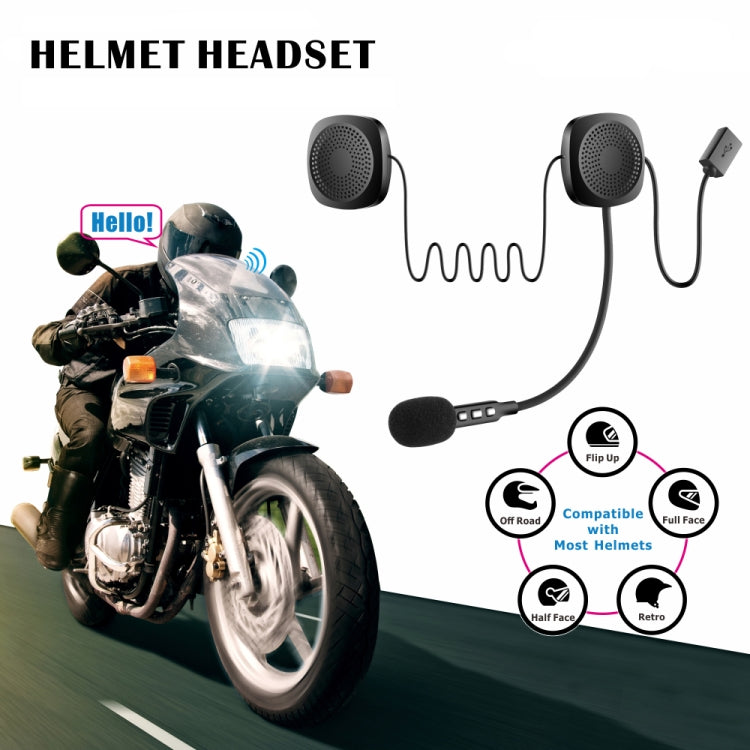 Auricolare per casco T2 Bluetooth V5.0 5V per guida motociclistica con microfono anti-interferenza