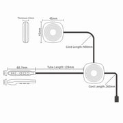 T2 Bluetooth V5.0 5V Motorcycle Riding Helmet Headset with Anti-Interference Microphone