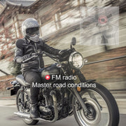 Dier DK11 800m Casco Auricolare Bluetooth senza fili 5.0 Auricolare con doppia chiamata per moto impermeabile, DK11