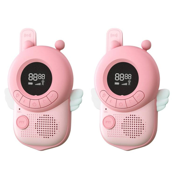 adj-847 Walkie-talkie per bambini a forma di ape cartone animato Chiamata wireless da 3 km Giocattolo interattivo genitore-figlio all'aperto con torcia elettrica e cordino anti-smarrimento