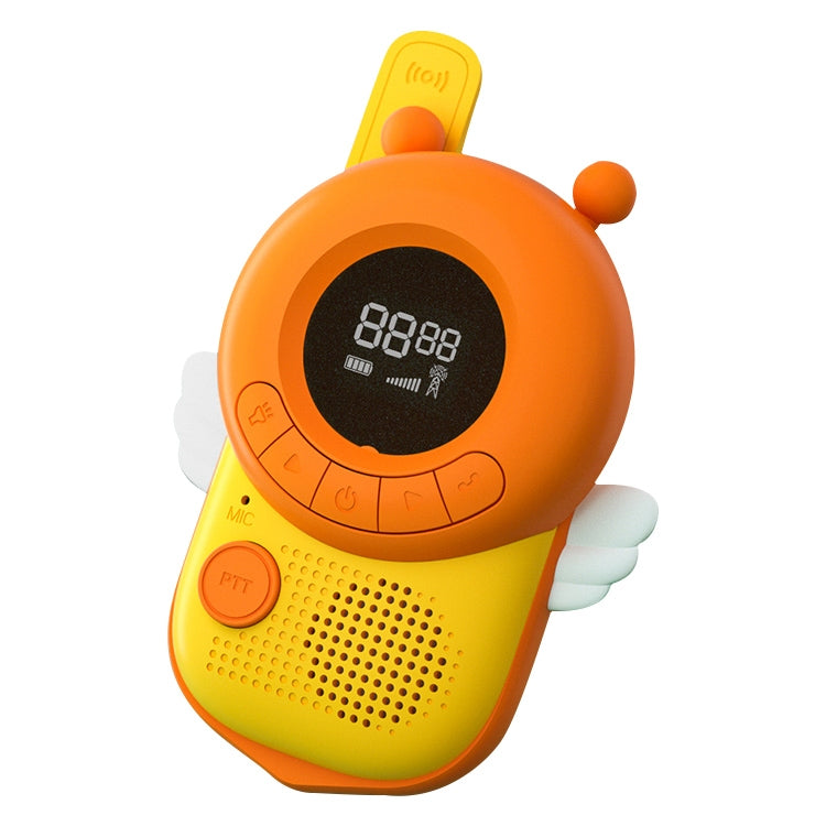 adj-847 Cartoon Bee Shape Children's Walkie Talkie 3km Wireless Call Outdoor Parent-Child Interactive Toy with Flashlight and Anti-Lost Lanyard