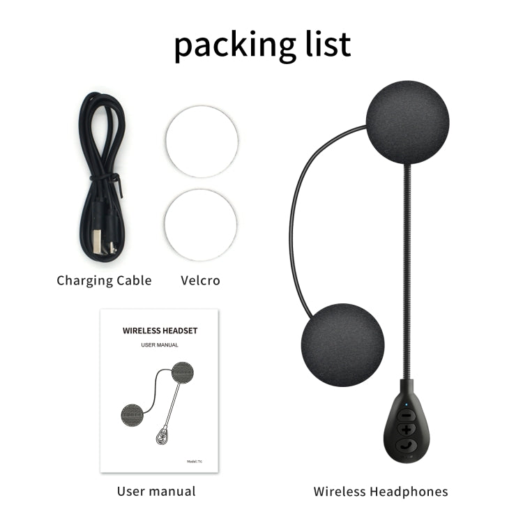 Auricolare Bluetooth V5.0 per casco moto T6