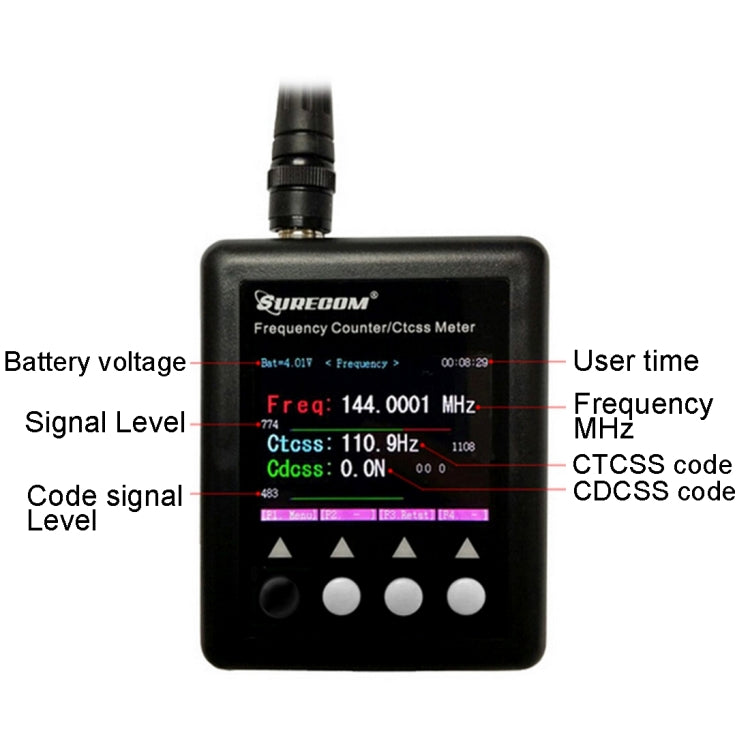 SF401 Plus Portable Handheld Frequency Counter for Walkie Talkie, Frequency: 27MHz-3000MHz