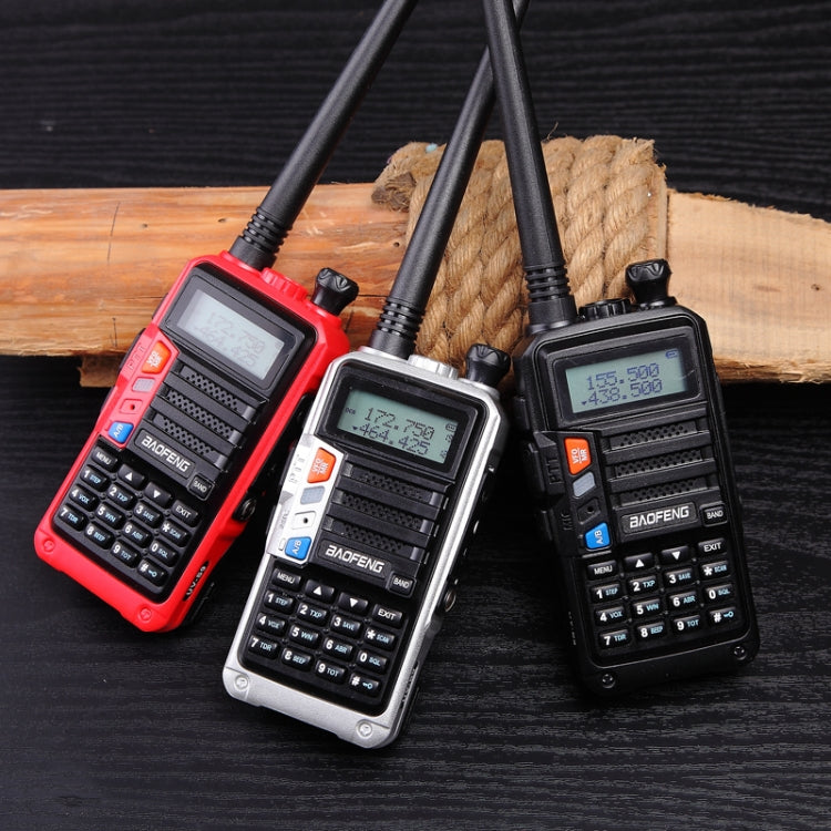 Baofeng BF-UV5R Plus S9 FM Interphone Walkie Talkie portatile, presa americana, Black, US Plug, Red, US Plug, Silver, US Plug