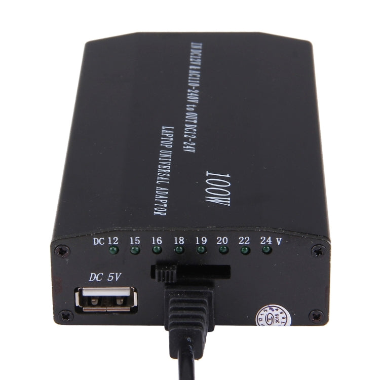 Caricabatterie universale per laptop e notebook da 100 W con caricatore per auto e adattatore di alimentazione CA e 8 adattatori di alimentazione e 1 porta USB per Samsung, Sony, Asus, Acer, IBM, HP, DELL, presa UK, AU Plug, EU Plug, UK Plug