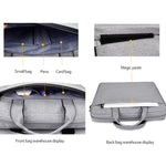 Borsa per laptop espandibile portatile resistente all'usura impermeabile in tessuto Oxford DJ06 per laptop da 13,3 pollici, con tracolla staccabile, 13.3 inch