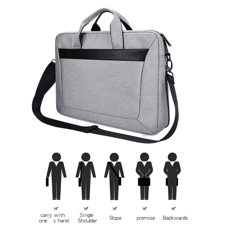 Borsa per laptop espandibile portatile resistente all'usura impermeabile in tessuto Oxford DJ06 per laptop da 13,3 pollici, con tracolla staccabile, 13.3 inch