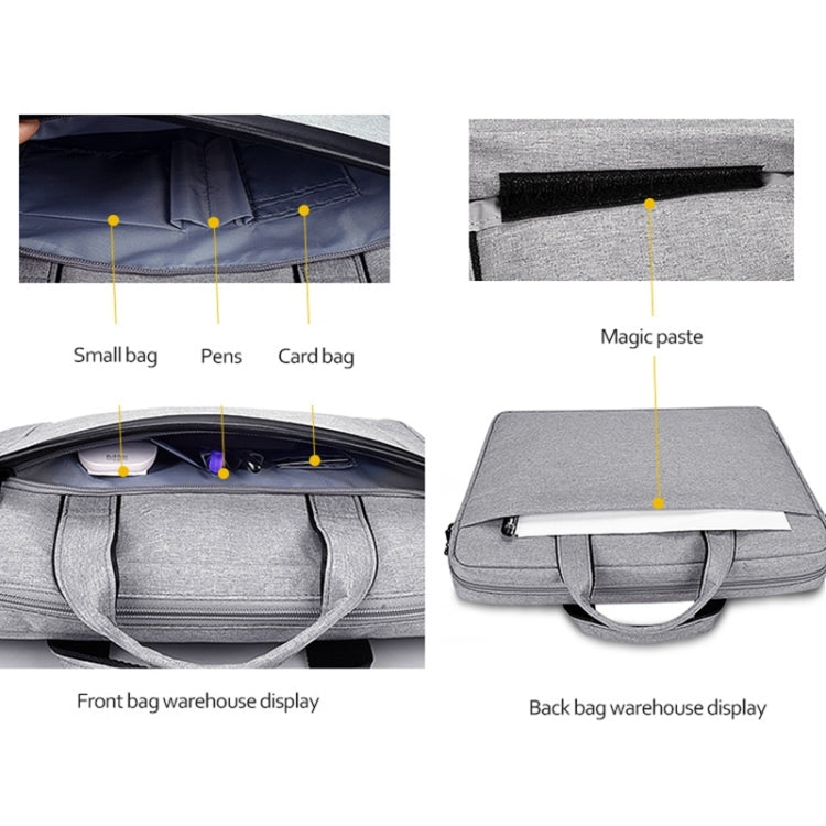 Borsa per laptop espandibile portatile resistente all'usura impermeabile in tessuto Oxford DJ06 per laptop da 14,1 pollici, con tracolla staccabile, 14.1 inch