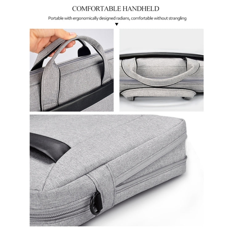 Borsa per laptop espandibile portatile resistente all'usura impermeabile in tessuto Oxford DJ06 per laptop da 14,1 pollici, con tracolla staccabile, 14.1 inch