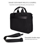 Borsa per laptop espandibile portatile resistente all'usura impermeabile in tessuto Oxford DJ06 per laptop da 14,1 pollici, con tracolla staccabile, 14.1 inch