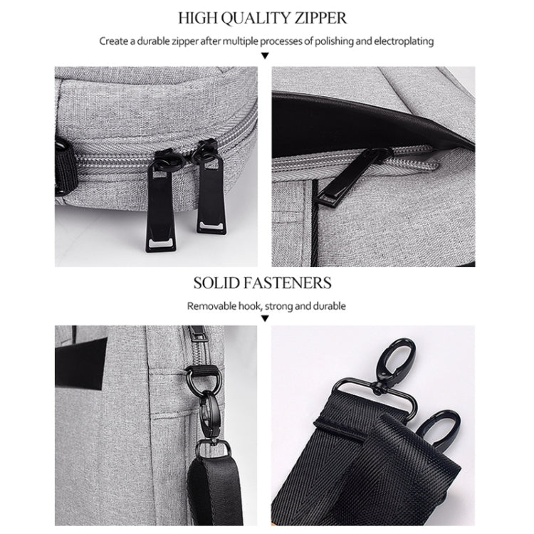 Borsa per laptop espandibile portatile resistente all'usura impermeabile in tessuto Oxford DJ06 per laptop da 15,4 pollici, con tracolla staccabile, 15.4 inch