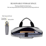 Borsa per laptop espandibile portatile resistente all'usura impermeabile in tessuto Oxford DJ06 per laptop da 15,4 pollici, con tracolla staccabile, 15.4 inch