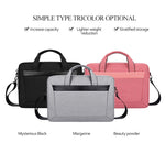 Borsa per laptop espandibile portatile resistente all'usura impermeabile in tessuto Oxford DJ06 per laptop da 15,4 pollici, con tracolla staccabile, 15.4 inch