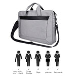Borsa per laptop espandibile portatile resistente all'usura impermeabile in tessuto Oxford DJ06 per laptop da 15,6 pollici, con tracolla staccabile, 15.6 inch