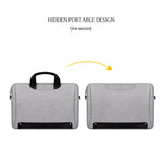 Borsa per laptop resistente all'usura impermeabile in tessuto Oxford DJ08 per laptop da 13,3 pollici, con maniglia nascosta, tirante per bagagli e tracolla regolabile, 13.3 inch
