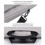 Borsa per laptop resistente all'usura impermeabile in tessuto Oxford DJ08 per laptop da 13,3 pollici, con maniglia nascosta, tirante per bagagli e tracolla regolabile, 13.3 inch