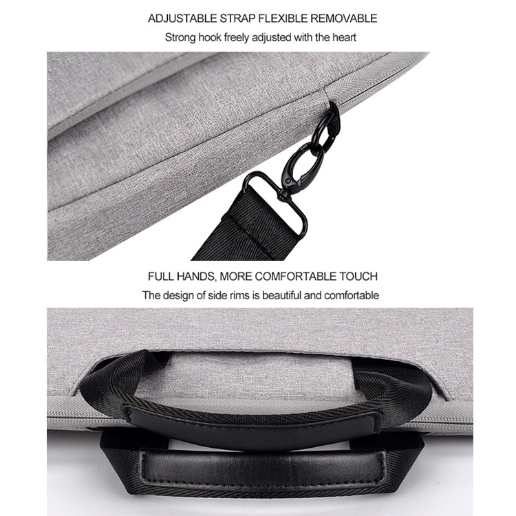 Borsa per laptop resistente all'usura impermeabile in tessuto Oxford DJ08 per laptop da 13,3 pollici, con maniglia nascosta, tirante per bagagli e tracolla regolabile, 13.3 inch