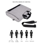 Borsa per laptop resistente all'usura impermeabile in tessuto Oxford DJ08 per laptop da 13,3 pollici, con maniglia nascosta, tirante per bagagli e tracolla regolabile, 13.3 inch