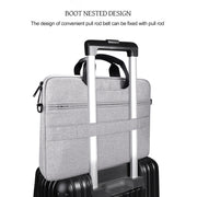 Borsa per laptop resistente all'usura impermeabile in tessuto Oxford DJ08 per laptop da 13,3 pollici, con maniglia nascosta, tirante per bagagli e tracolla regolabile, 13.3 inch