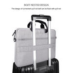Borsa per laptop resistente all'usura impermeabile in tessuto Oxford DJ08 per laptop da 14,1 pollici, con maniglia nascosta, tirante per bagagli e tracolla regolabile, 14.1 inch