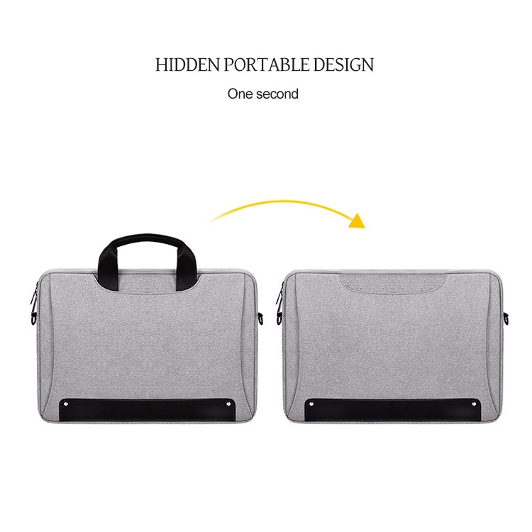 Borsa per laptop resistente all'usura impermeabile in tessuto Oxford DJ08 per laptop da 15,6 pollici, con maniglia nascosta, tirante per bagagli e tracolla regolabile, For 15.6 inch, 15.6 inch