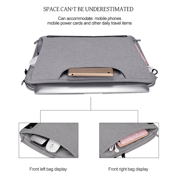 Borsa per laptop resistente all'usura impermeabile in tessuto Oxford DJ08 per laptop da 15,6 pollici, con maniglia nascosta, tirante per bagagli e tracolla regolabile, For 15.6 inch, 15.6 inch