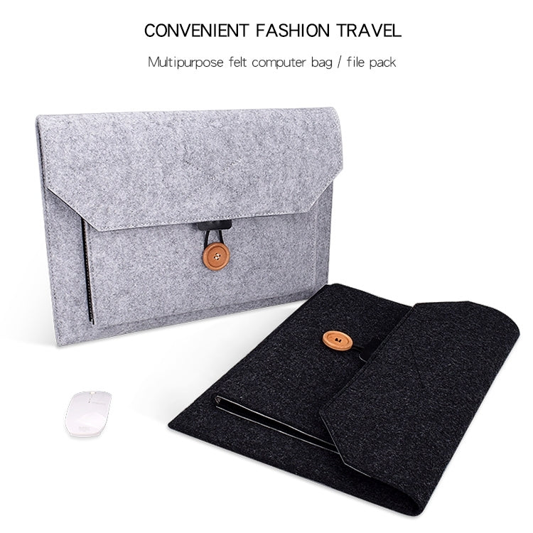 Borsa interna multiuso per laptop con bottoni in feltro ND06 per laptop da 12,5 pollici, 12.5 inch