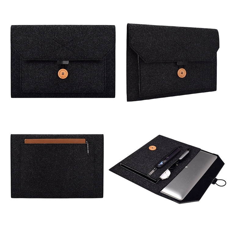 Borsa interna multiuso per laptop con bottoni in feltro ND06 per laptop da 13,3 pollici, 13.3 inch