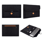 Borsa interna multiuso per laptop con bottoni in feltro ND06 per laptop da 13,3 pollici, 13.3 inch