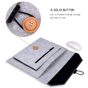 Borsa interna multiuso per laptop con bottoni in feltro ND06 per laptop da 13,3 pollici, 13.3 inch