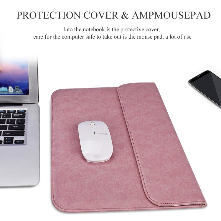 PU01S Borsa interna per laptop con fibbia magnetica invisibile orizzontale in pelle PU per laptop da 15,4 pollici, 15.4 inch