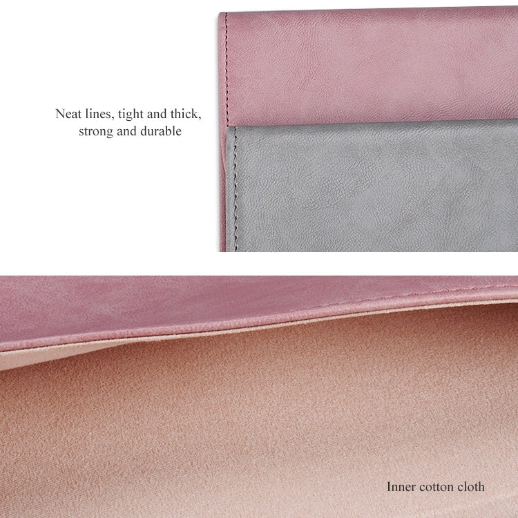 PU01S Borsa interna per laptop con fibbia magnetica invisibile orizzontale in pelle PU per laptop da 13,3 pollici, con borsa piccola, 13.3 inch with Small Bag