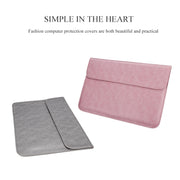 PU01S Borsa interna per laptop con fibbia magnetica invisibile orizzontale in pelle PU per laptop da 14,1 pollici, con borsa piccola, 14.1 inch with Small Bag
