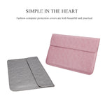 PU01S Borsa interna per laptop con fibbia magnetica invisibile orizzontale in pelle PU per laptop da 15,4 pollici, con borsa piccola, 15.4 inch with Small Bag