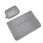 PU01S Borsa interna per laptop con fibbia magnetica invisibile orizzontale in pelle PU per laptop da 15,4 pollici, con borsa piccola, 15.4 inch with Small Bag