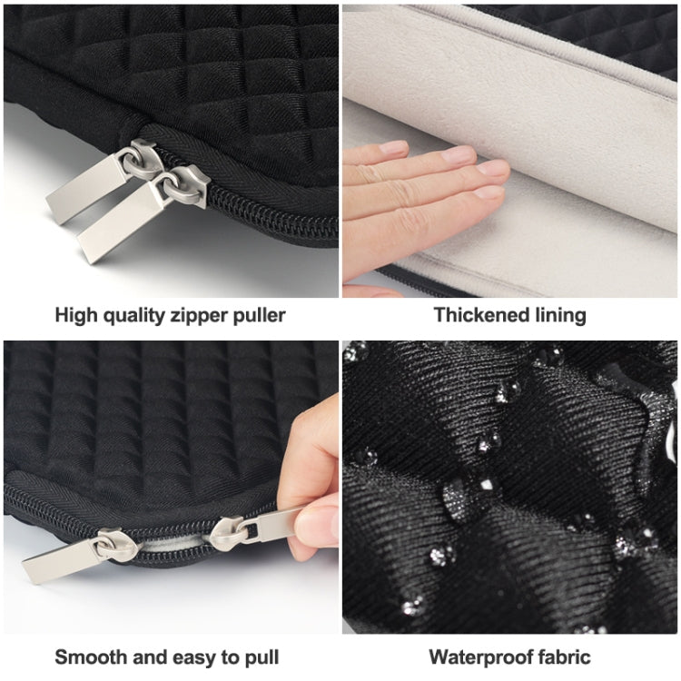 Borsa per laptop con texture diamante, dimensioni: 16 x 13 x 1,5 cm, 16 x 13 x 1.5cm