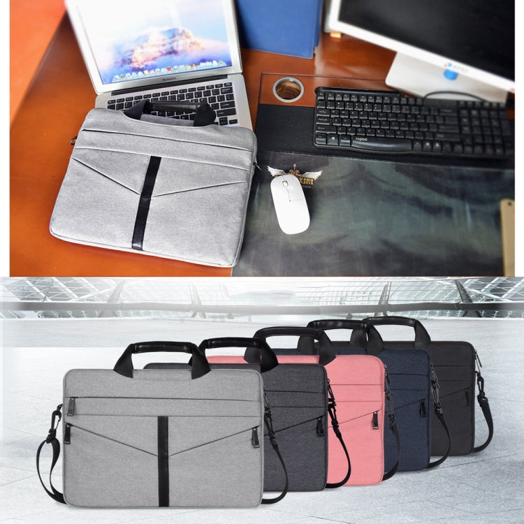Borsa per laptop con cerniera portatile da 14,1 pollici traspirante e resistente all'usura, con tracolla, 14.1 inch