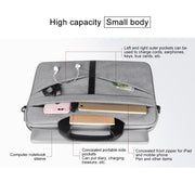 Borsa per laptop con cerniera portatile da 14,1 pollici traspirante e resistente all'usura, con tracolla, 14.1 inch