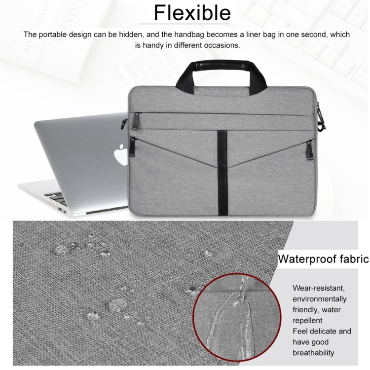 Borsa per laptop con cerniera portatile da 14,1 pollici traspirante e resistente all'usura, con tracolla, 14.1 inch