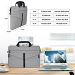 Borsa per laptop con cerniera portatile da 14,1 pollici traspirante e resistente all'usura, con tracolla, 14.1 inch