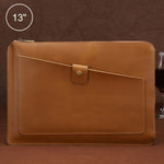Borsa universale per tablet portatile con cerniera aziendale in vera pelle da 13 pollici e inferiore, 13 inch