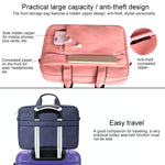 DJ03 Borsa Monospalla Impermeabile Antigraffio Antifurto per Portatili 14,1 pollici, con Cintura Valigia, DJ03 14.1 inch Navy Blue, DJ03 14.1 inch Black, DJ03 14.1 inch Pink
