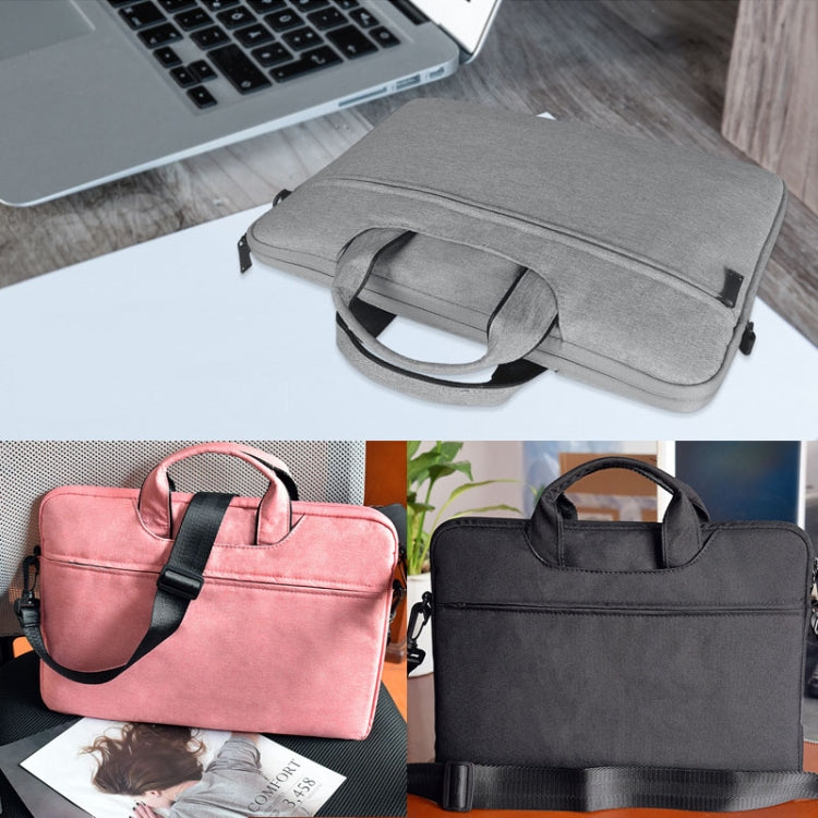 Borsa monospalla con tracolla portatile nascosta in tessuto Oxford impermeabile ST01S per laptop da 15,6 pollici, ST01S 15.6 inch Light Grey, ST01S 15.6 inch Dark Gray, ST01S 15.6 inch Navy Blue, ST01S 15.6 inch Black, ST01S 15.6 inch Pink