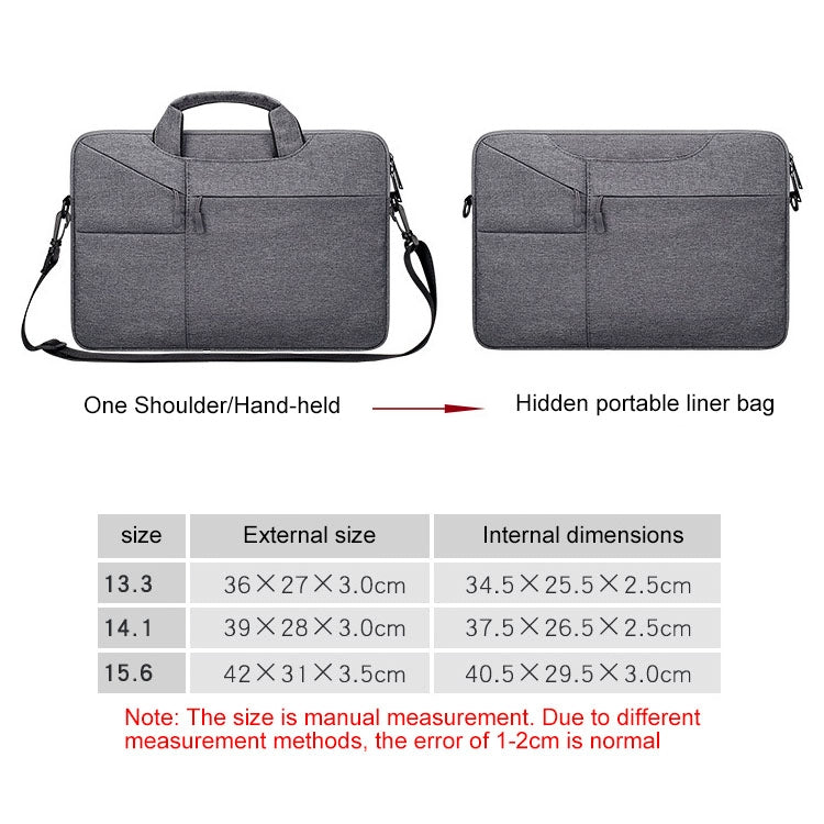 ST02S Borsa monospalla con tracolla portatile nascosta impermeabile resistente allo strappo per laptop da 13,3 pollici, con cintura per valigia, ST02S 13.3 inch Pink, ST02S 13.3 inch Light Grey, ST02S 13.3 inch Navy Blue, ST02S 13.3 inch Black         ...