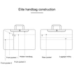 ST02S Borsa monospalla con tracolla portatile nascosta resistente allo strappo impermeabile per laptop da 14,1 pollici, con cintura per valigia, ST02S 14.1 inch Pink, ST02S 14.1 inch Light Grey, ST02S 14.1 inch Navy Blue, ST02S 14.1 inch Black         ...