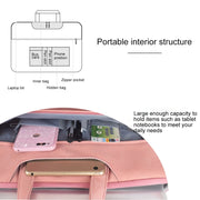 ST06 Borsa monospalla con tracolla portatile nascosta con cerniera in pelle PU impermeabile per laptop da 14,1 pollici, con cintura per valigia, ST06 14.1 inch Light Grey, ST06 14.1 inch Dark Gray, ST06 14.1 inch Pink