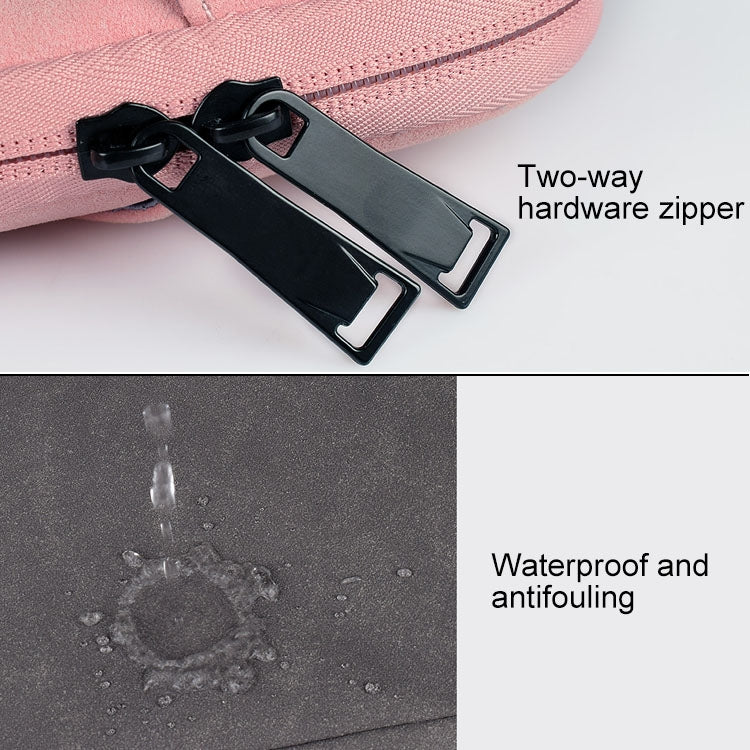 ST06S Borsa monospalla con tracolla portatile nascosta con cerniera in pelle PU impermeabile per laptop da 14,1 pollici, con bastone magico e cintura per valigia, ST06S 14.1 inch Light Grey, ST06S 14.1 inch Dark Gray, ST06S 14.1 inch Pink