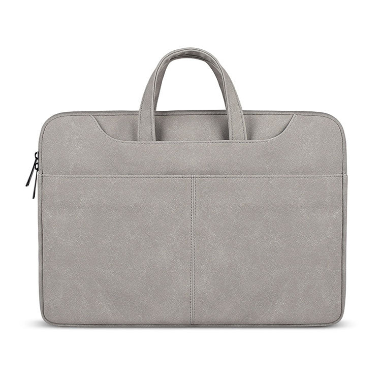 ST06S Borsa monospalla con tracolla portatile nascosta con cerniera in pelle PU impermeabile per laptop da 15,6 pollici, con bastone magico e cintura per valigia, ST06S 15.6 inch Light Grey, ST06S 15.6 inch Dark Gray, ST06S 15.6 inch Pink