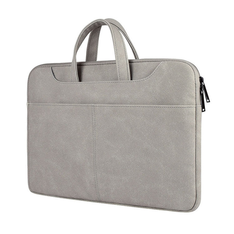 ST06S Borsa monospalla con tracolla portatile nascosta con cerniera in pelle PU impermeabile per laptop da 15,6 pollici, con bastone magico e cintura per valigia, ST06S 15.6 inch Light Grey, ST06S 15.6 inch Dark Gray, ST06S 15.6 inch Pink