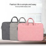 ST06S Borsa monospalla con tracolla portatile nascosta con cerniera in pelle PU impermeabile per laptop da 15,6 pollici, con bastone magico e cintura per valigia, ST06S 15.6 inch Light Grey, ST06S 15.6 inch Dark Gray, ST06S 15.6 inch Pink